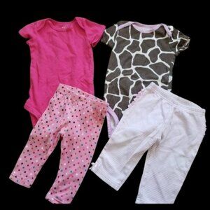 * Lot of Mix & Match One Piece Bodysuits and Legging Sets Girls Size 9 months